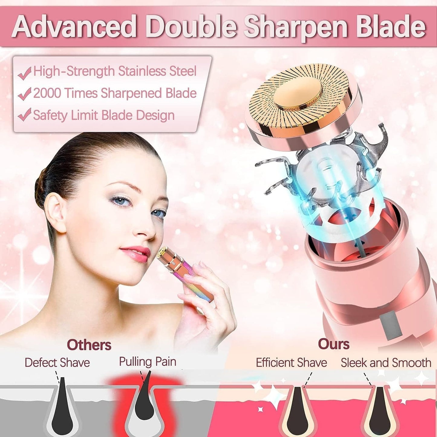 2-in-1 Painless Beauty Trimmer For Women  | Rechargeable Device
