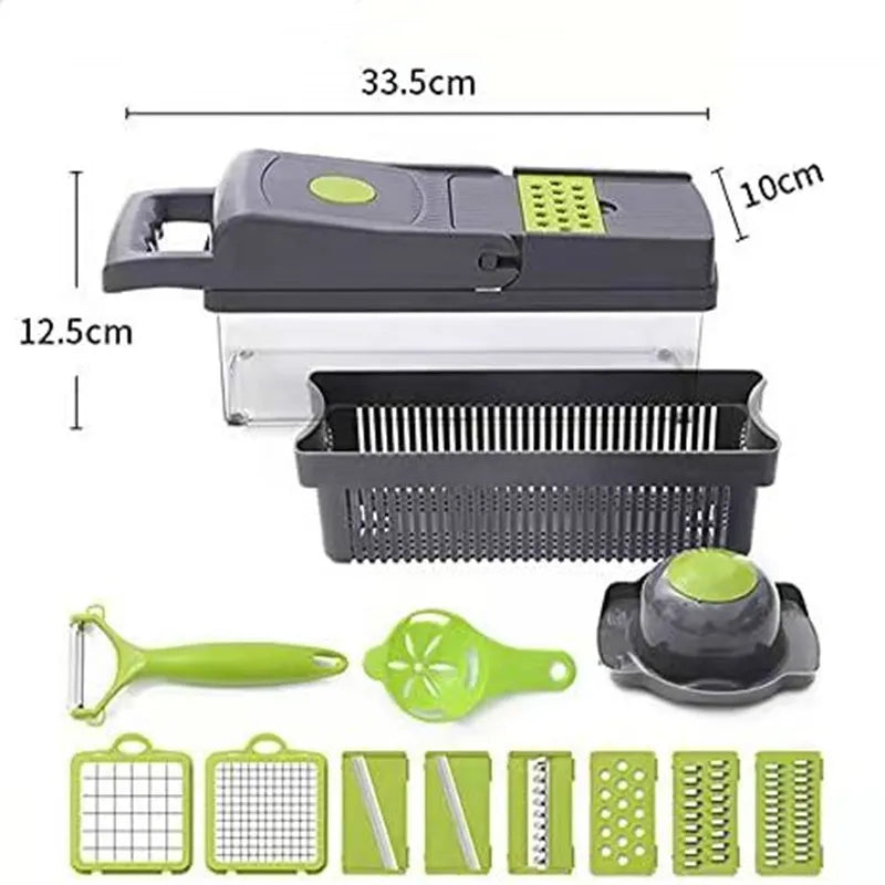 All in one Multifunctional Vegetable Chopper – All-in-One Slicer, Dicer & Cutter for Effortless Kitchen Prep!