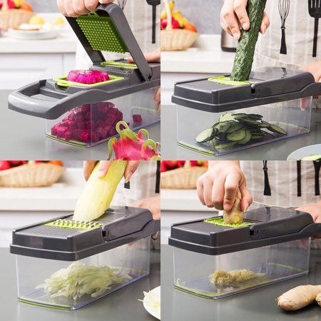 All in one Multifunctional Vegetable Chopper – All-in-One Slicer, Dicer & Cutter for Effortless Kitchen Prep!