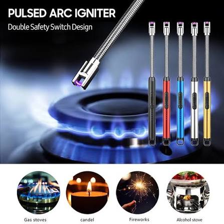 🔥 Rechargeable USB Arc Lighter – Windproof Electric Kitchen Lighter