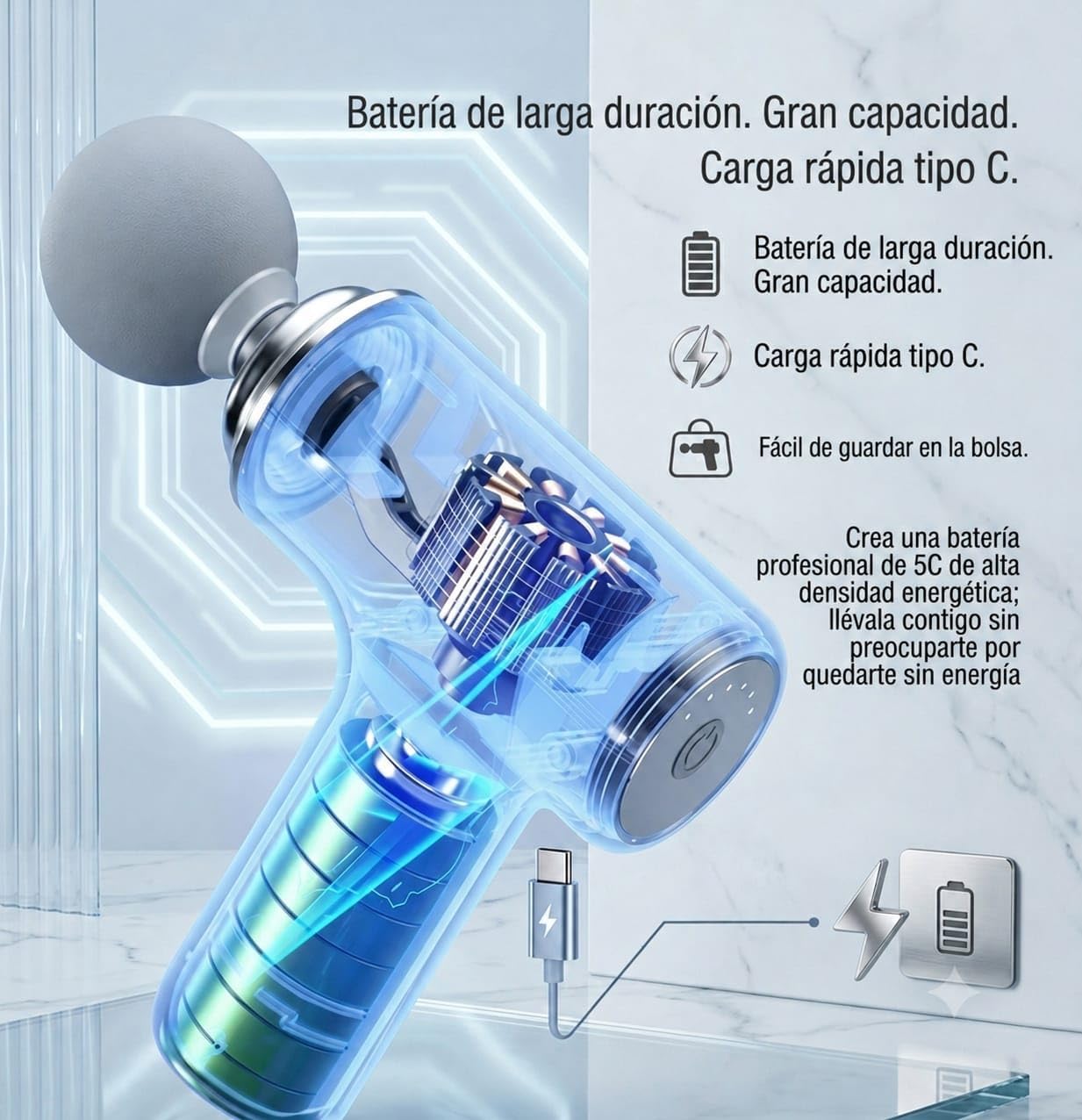 4-in-1 Rechargeable Massage Gun
