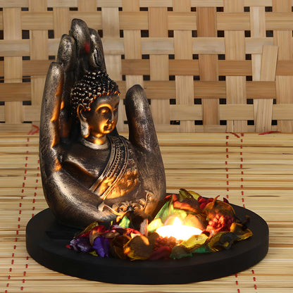 Palm Buddha Decorative Showpiece