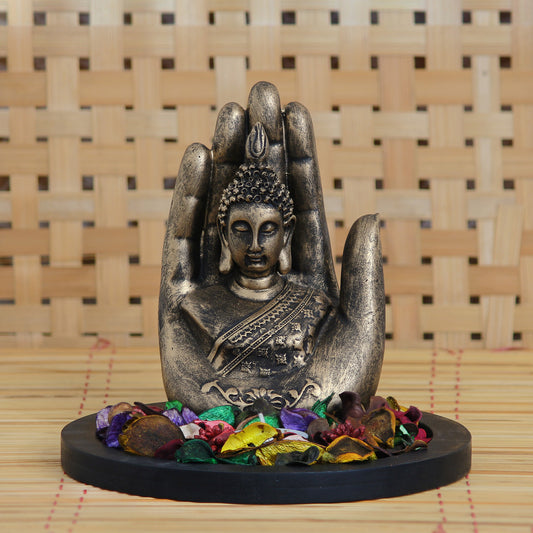 Palm Buddha Decorative Showpiece