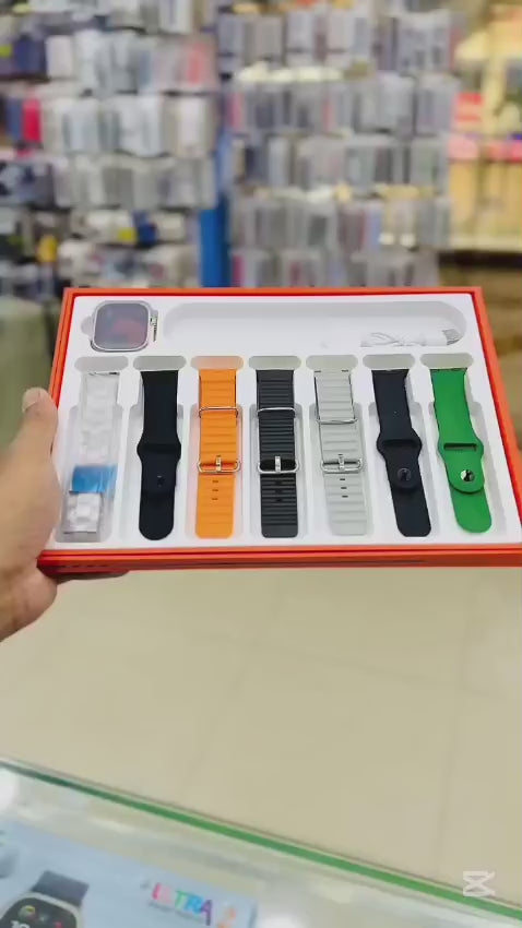 7-in-1 Ultra 3 Smart Watch with 7 Colorful Straps